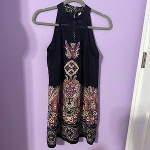 Xhilaration/Target Black & Paisley High Neck Dress